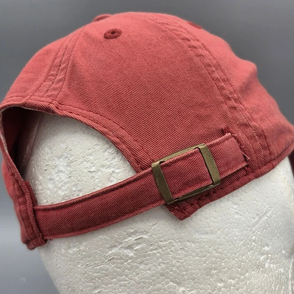 Life is Good Hat Womens OS Red Flower Applique Adjustable Baseball Cap Casual